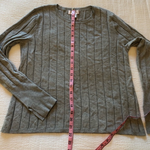 RACHEL PARCELL Easy Ribbed Sweater In Grey Heather - Picture 5 of 14